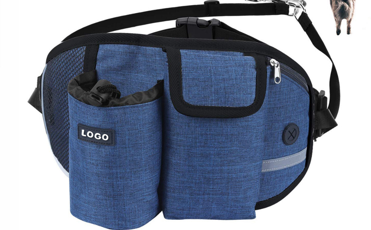 Hands-Free Dog Leash & Waist Bag with Food/Water Storage