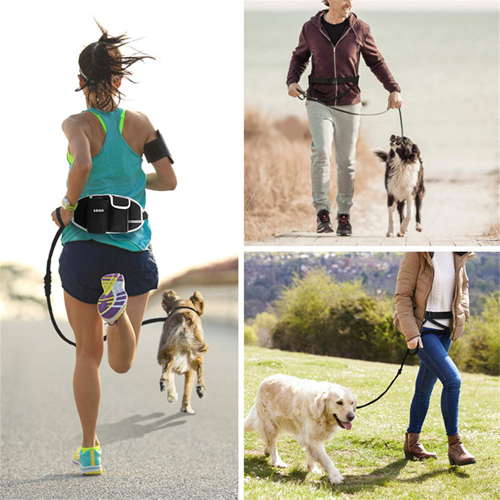 Hands-Free Dog Leash & Waist Bag with Food/Water Storage