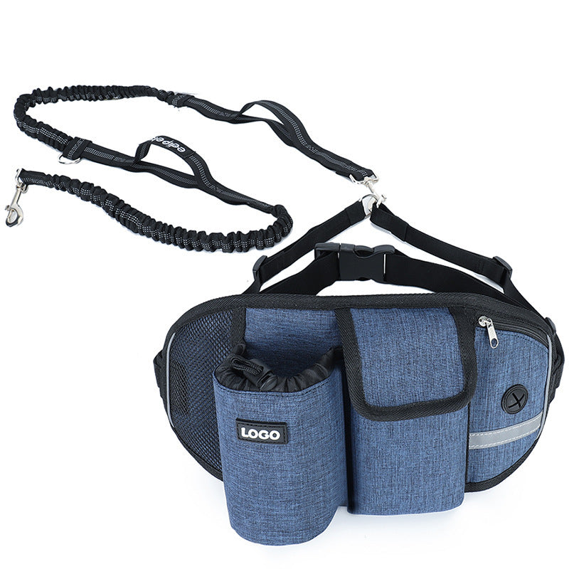 Hands-Free Dog Leash & Waist Bag with Food/Water Storage