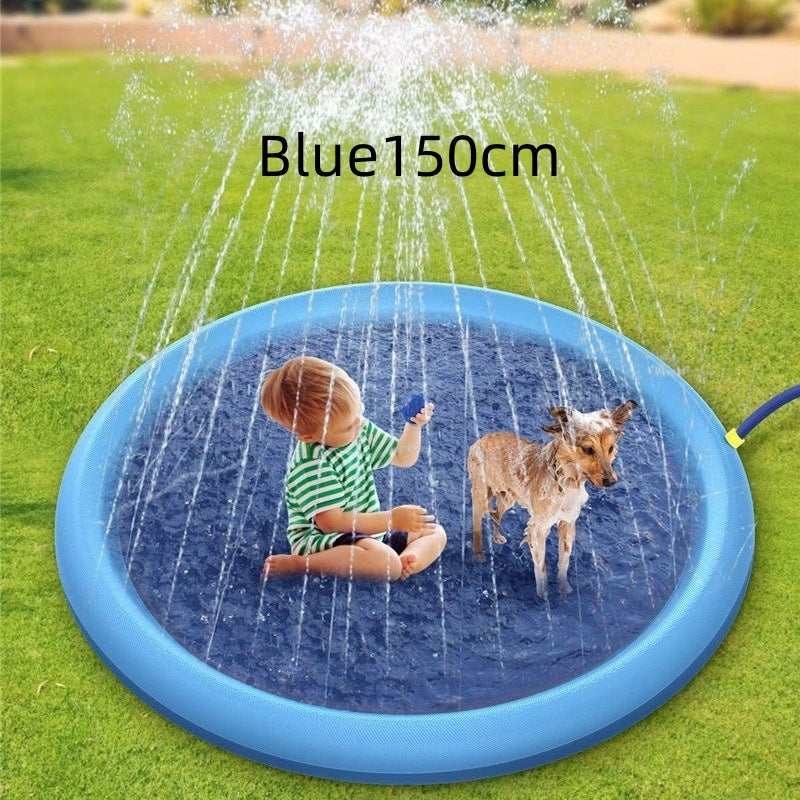 Non-Slip Splash Pad: Outdoor Water Play Mat for Kids & Pets.