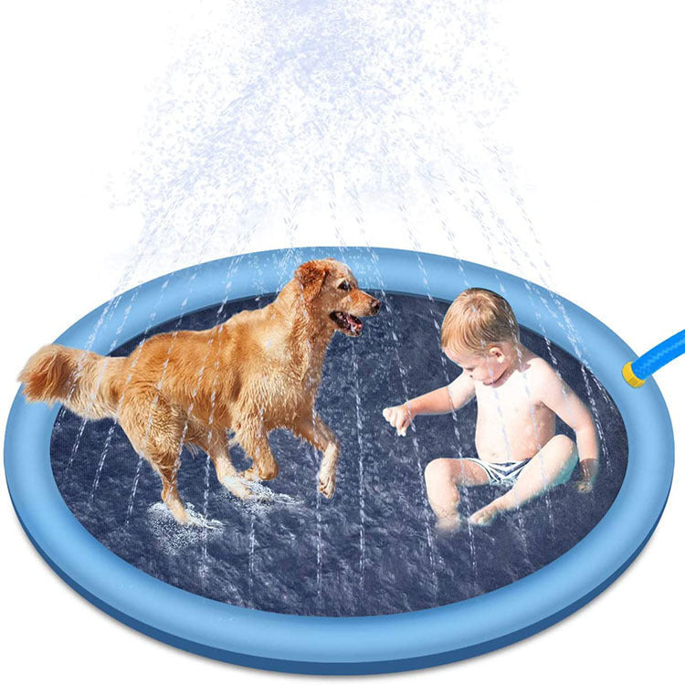 Non-Slip Splash Pad: Outdoor Water Play Mat for Kids & Pets.