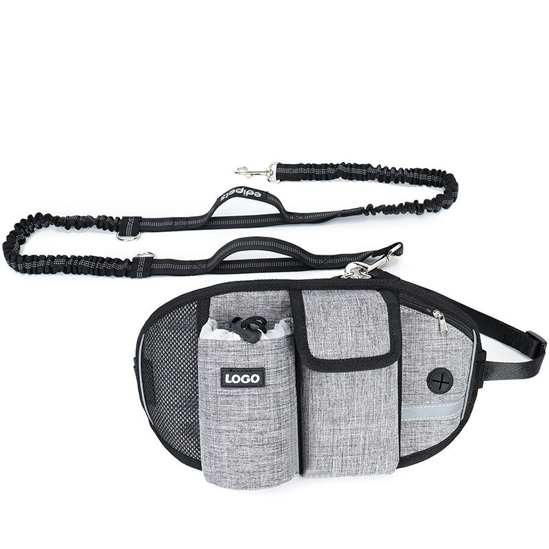 Hands-Free Dog Leash & Waist Bag with Food/Water Storage